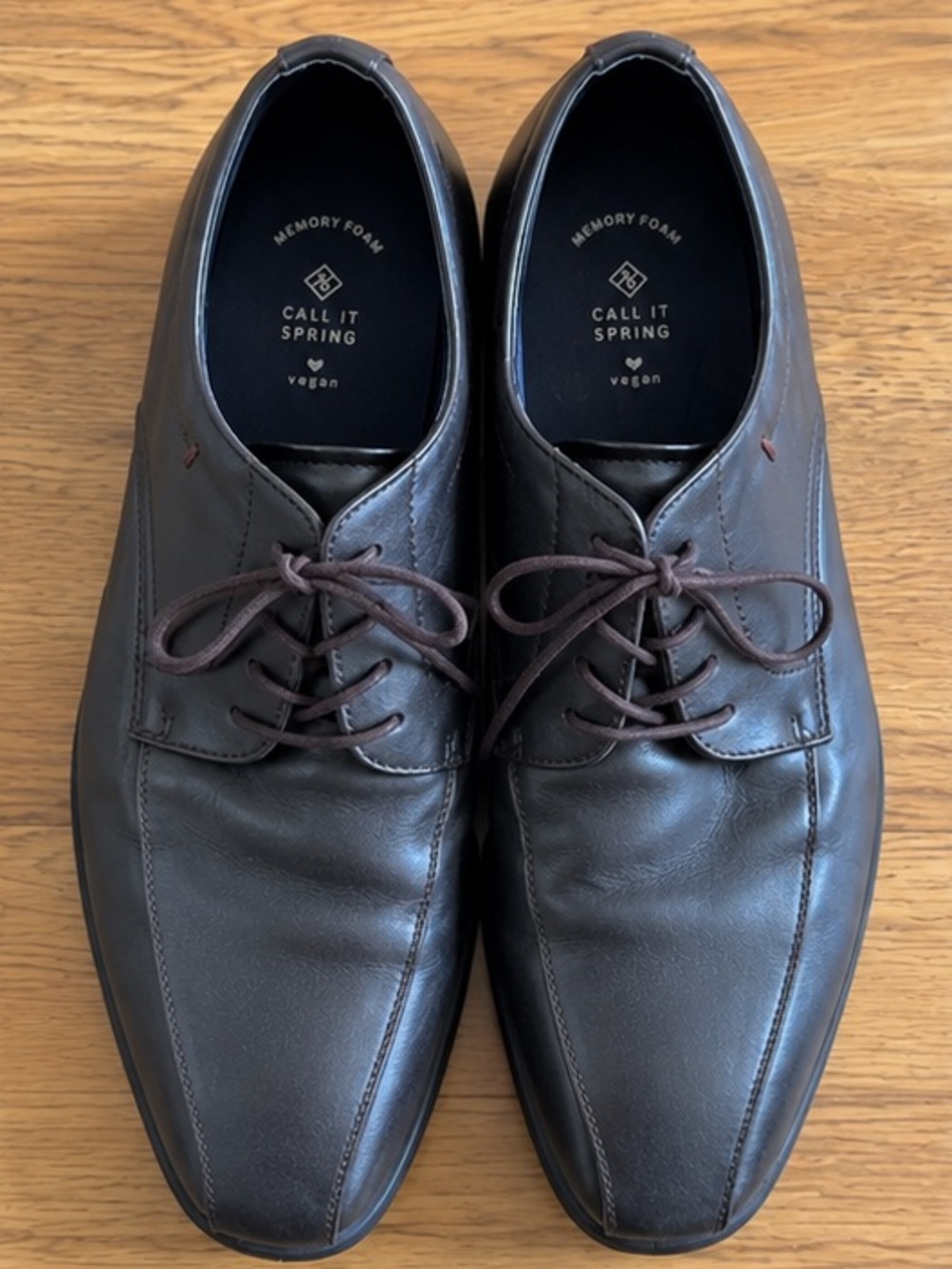 Call It Spring Men's Brown Vegan Lace-Up Derbys